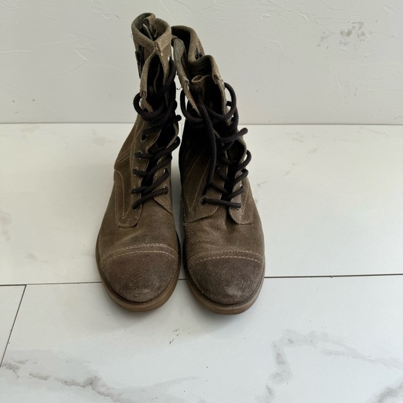 ROAN Affair by Bed Stu Suede Leather Combat Ankle Boots Sz Women's 6 - Picture 2 of 6